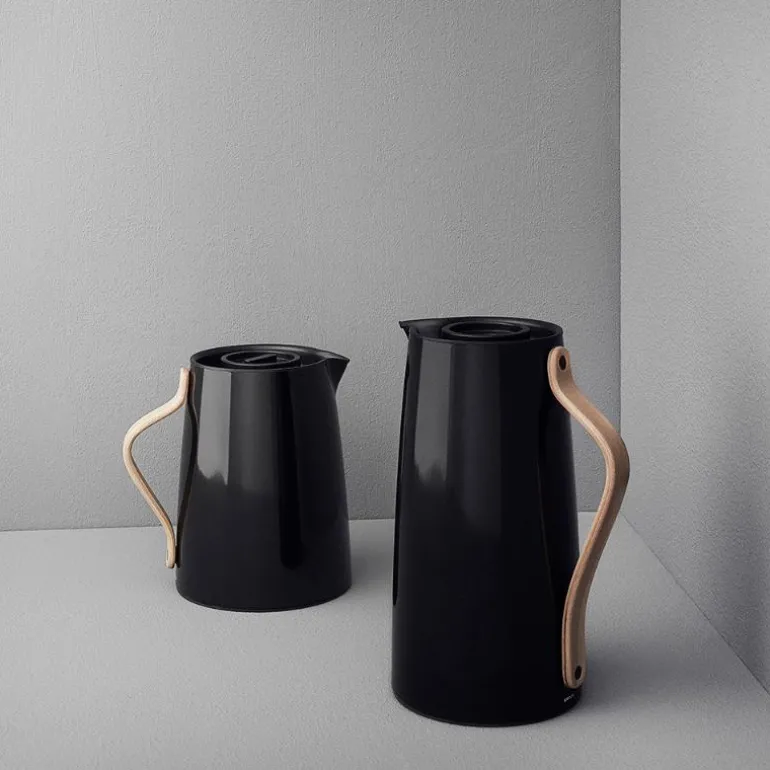 Emma termokanne kaffe 1,2L svart/bøk