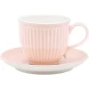 Everyday Alice kopp med fat 20 cl pale pink