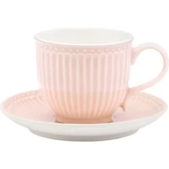 Everyday Alice kopp med fat 20 cl pale pink