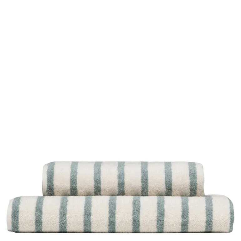 Everyday stripe håndkle 70x140 cm aqua