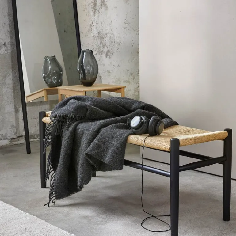 Falketind ullpledd 120x180 cm koksgrå