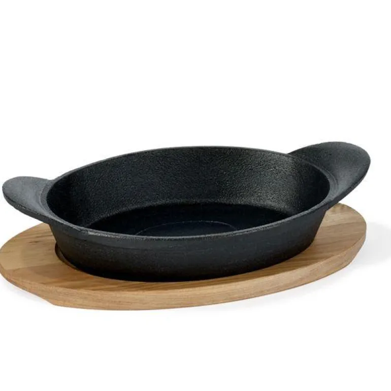 Fat/tallerken støpejern stor 6,5x15x27 cm