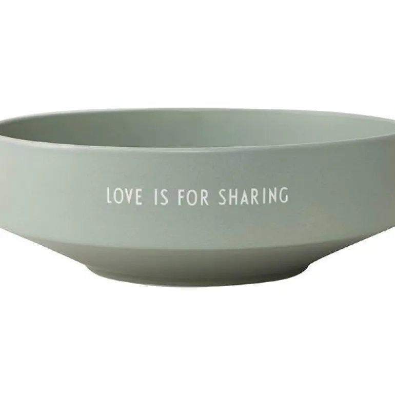 Favourite skål stor Love is for sharing grønn