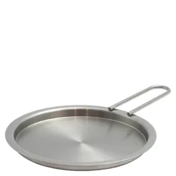 Flatt lokk 16 cm stål