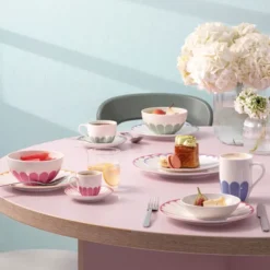Fleur bleu frokosttallerken/desserttallerken 21 cm blå