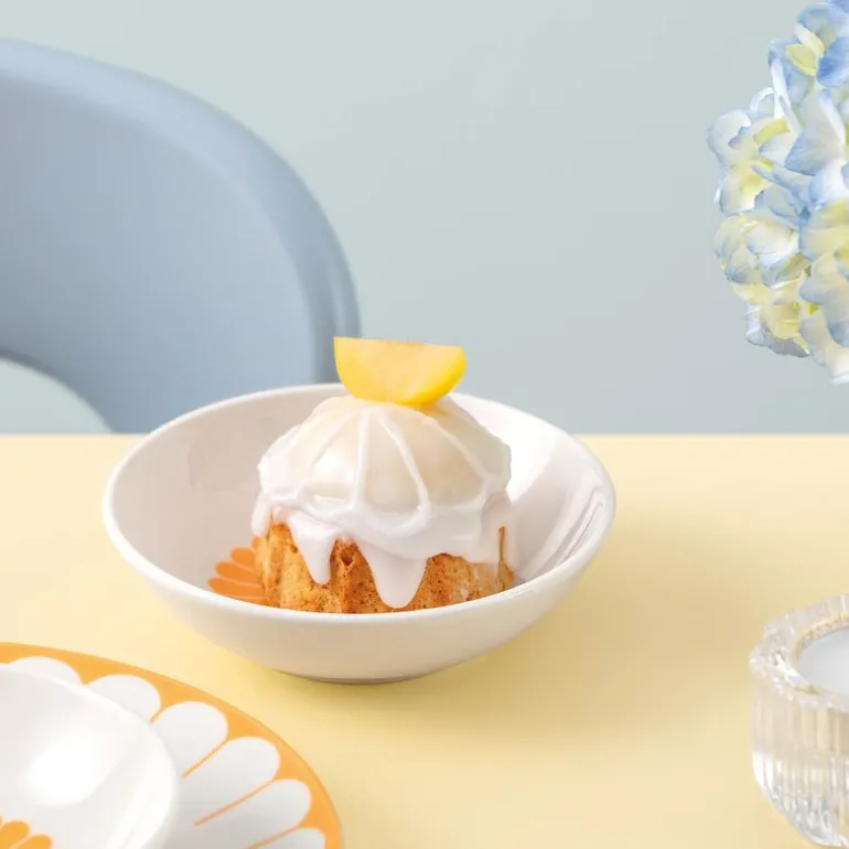 Fleur soleil dessertskål 13 cm 11 cl gul