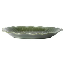 Flora serveringsfat 43x34 cm grønn