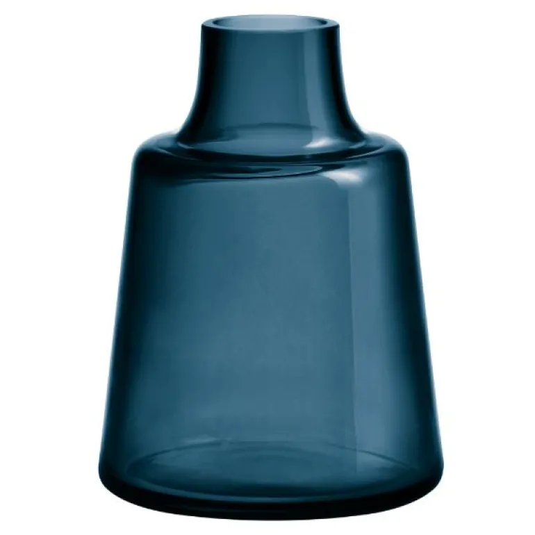 Flora vase kort 24 cm mørkeblå