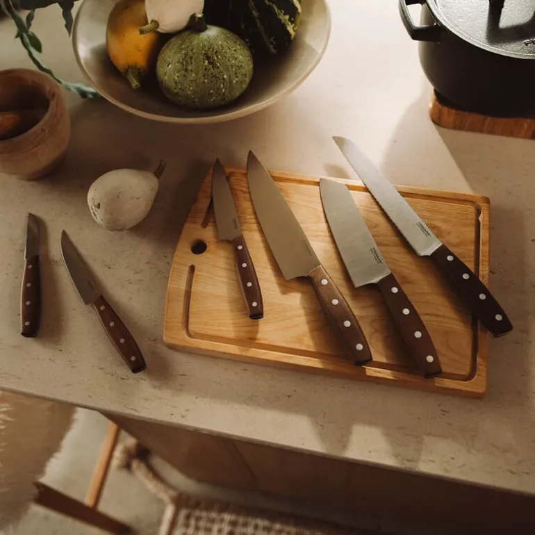 Folken kokkekniv 20 cm tre/stål