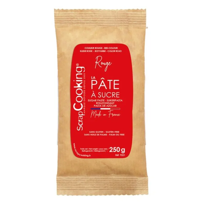 Fondant 250 g rød