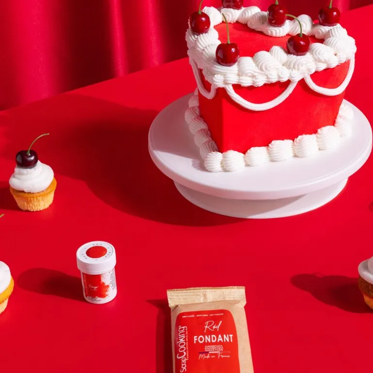 Fondant 250 g rød