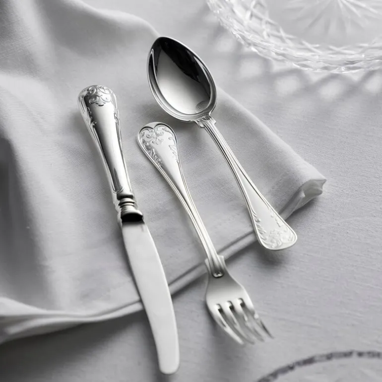 Gammal Fransk dessertskje/barneskje 16,2 cm 830
