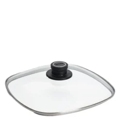 Glass Lid grytelokk firkantet 28 cm m/ventil klart glass