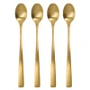 Golden lang skje 18,2 cm 4 stk gylden