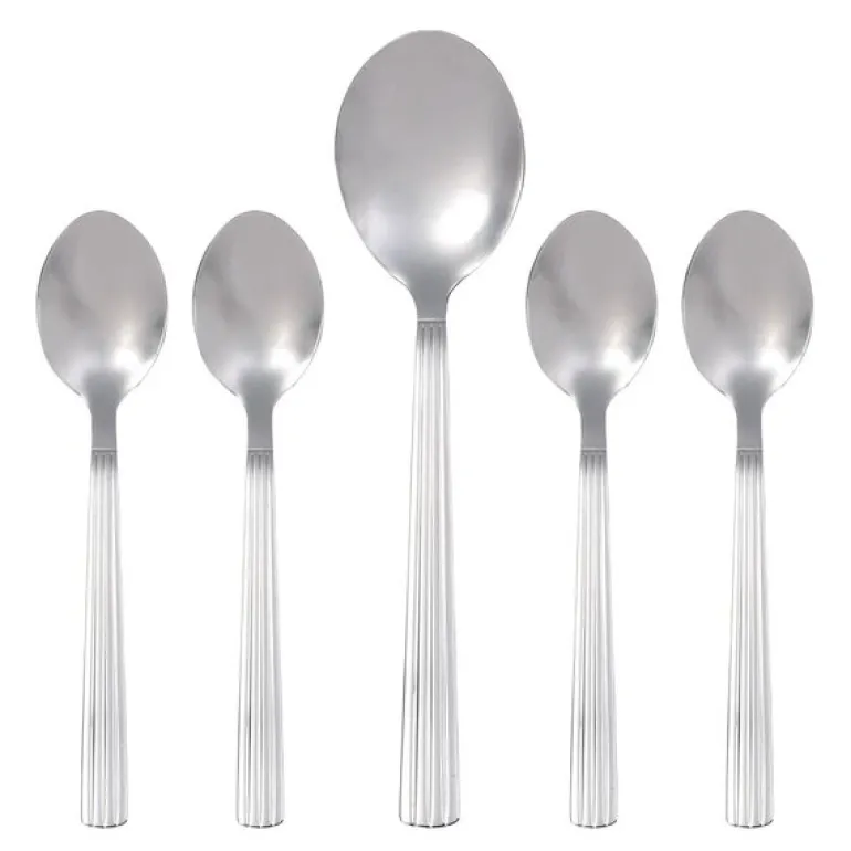 Groovy bestikk dessertsett 5 deler stål