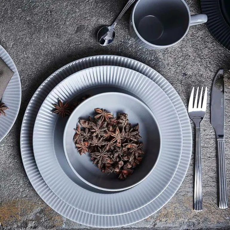 Groovy stentøy suppetallerken 23 cm grå