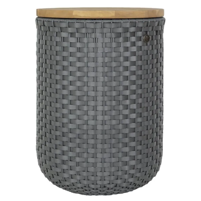 Halo sit puff med oppbevaring 34x45 cm dark grey