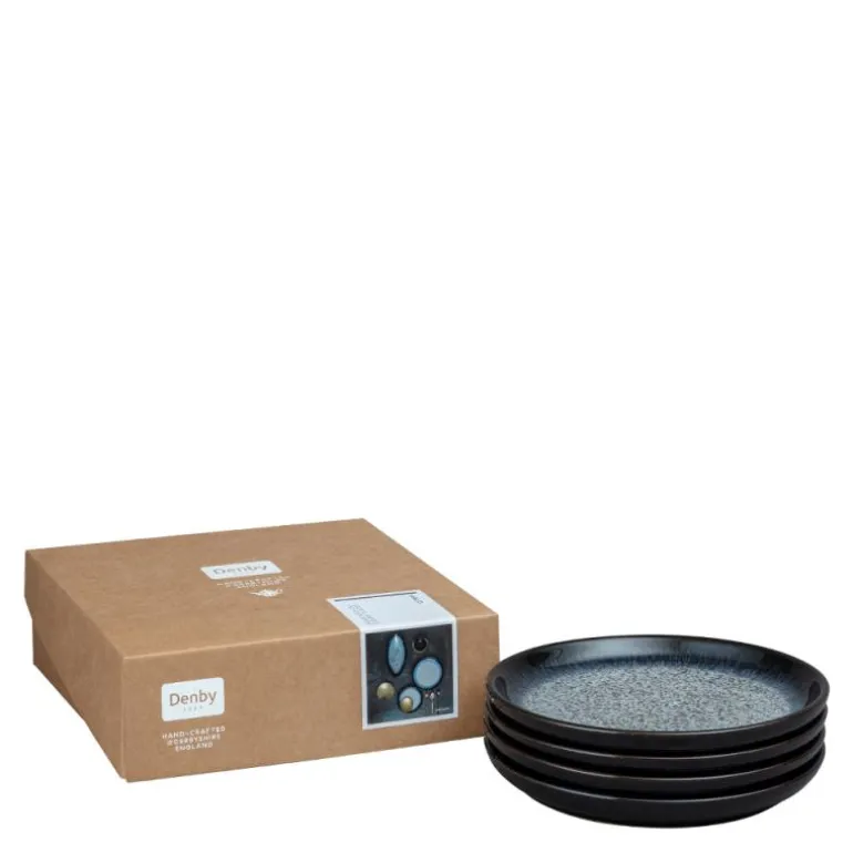 Halo tallerken Coupe 21 cm 4 stk blå/svart