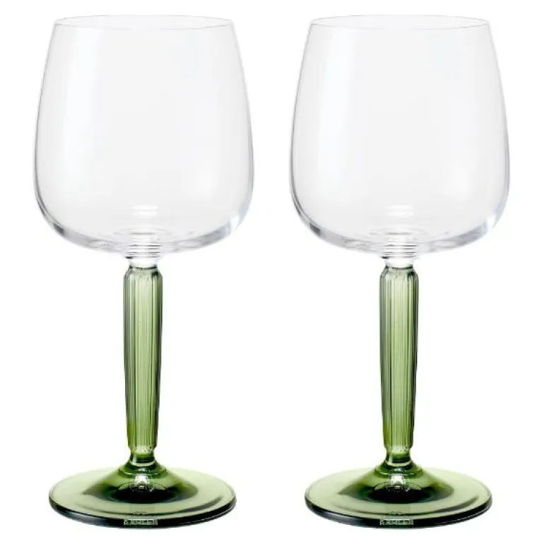 Hammershøi hvitvinsglass 35 cl 2 stk grønn