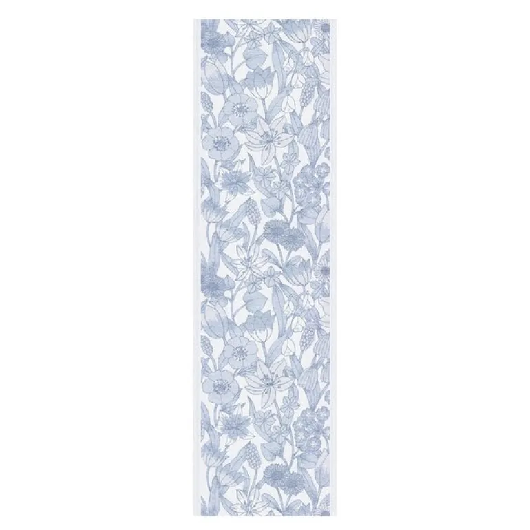 Havsblom løper 35x120 cm blå