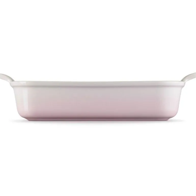 Heritage rektangulær form 32x24 cm shell pink