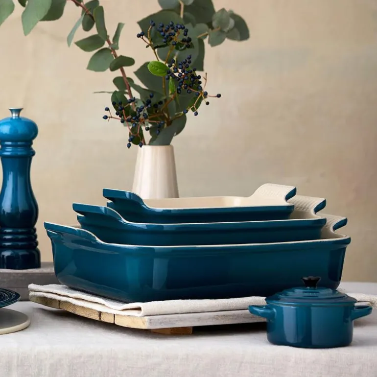 Heritage rektangulær form 26x19 cm deep teal