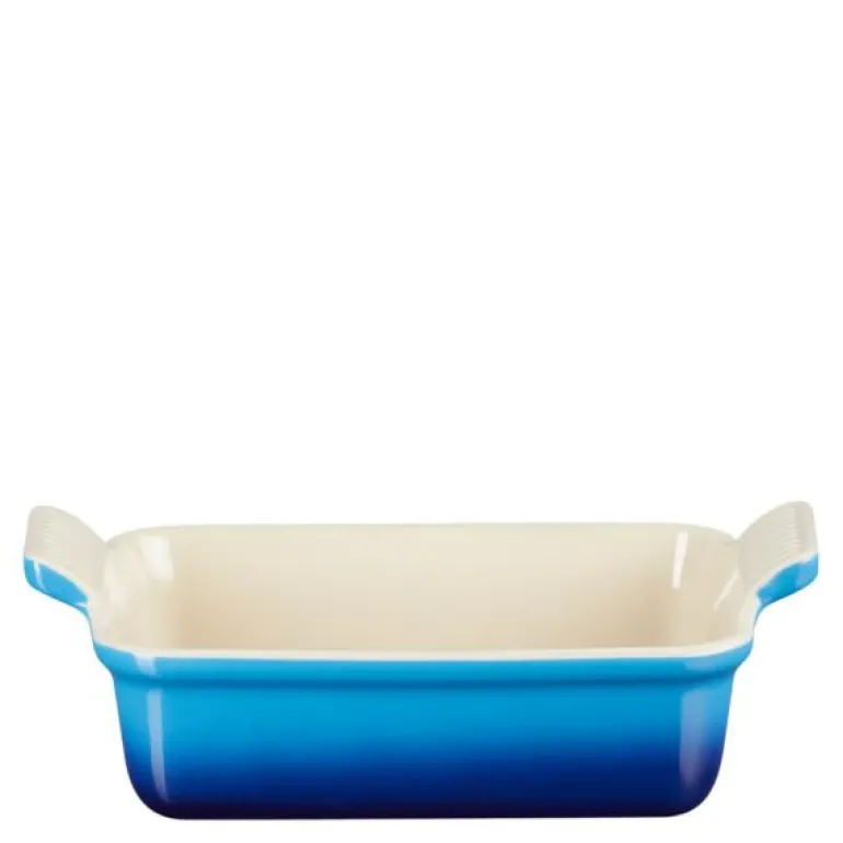 Heritage rektangulært fat 19x14 cm azure