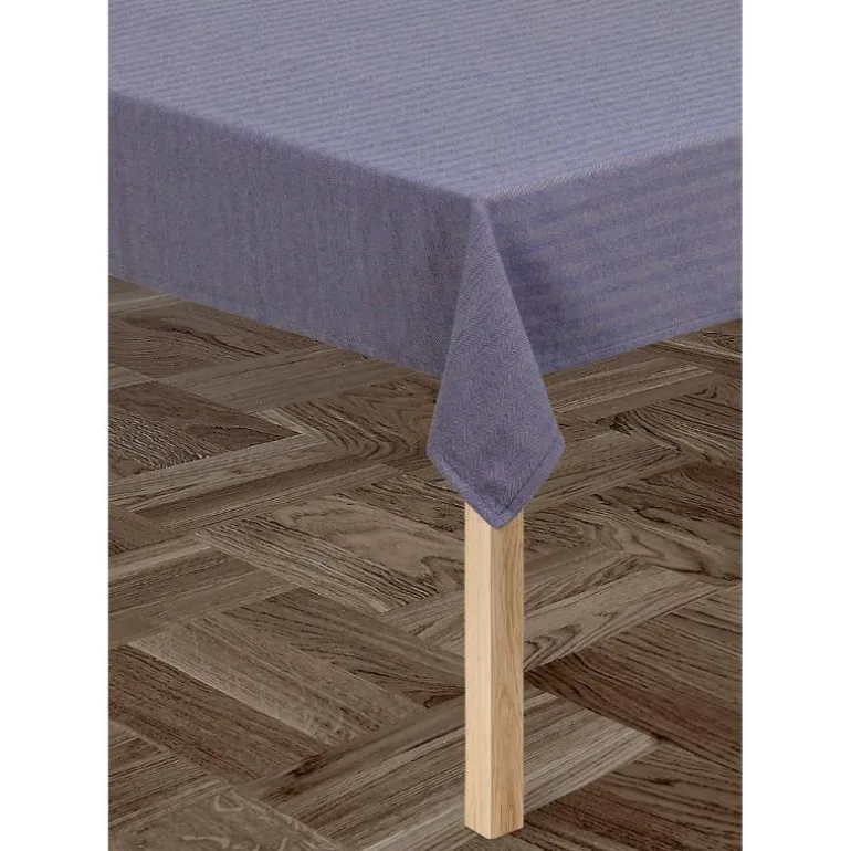 Herringbone duk 150x320 cm blå