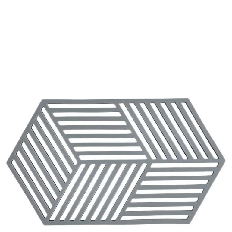 Hexagon bordskåner 24 cm cool grey