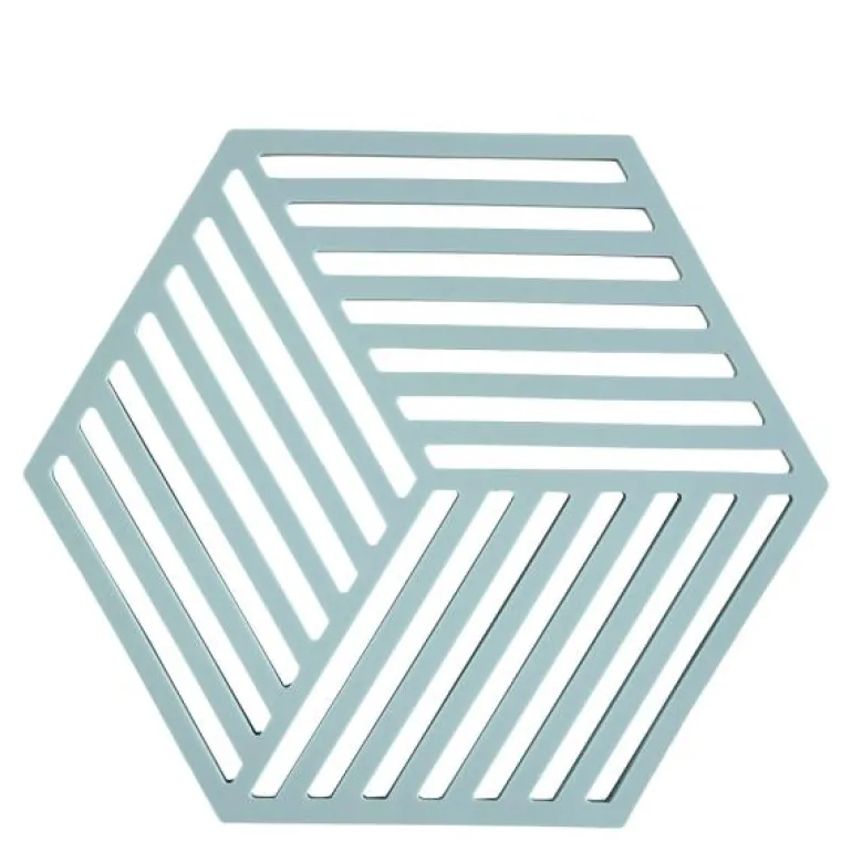 Hexagon bordskåner 16 cm fog blue