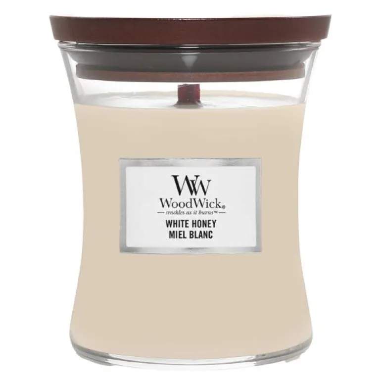 Hourglass duftlys medium white honey
