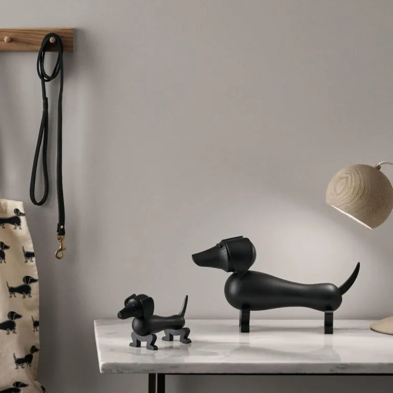 Hund medium mørk beiset