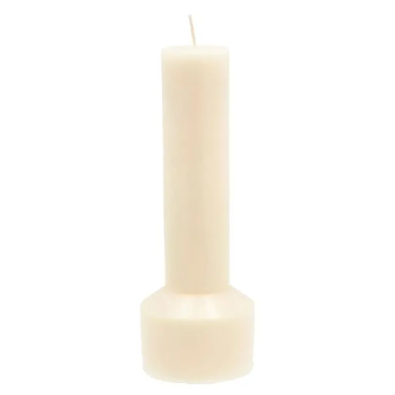 Hvils kubbelys 7x20 cm parafin/stearin cream