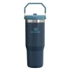 Iceflow flip straw tumbler termoflaske 0,89L blå