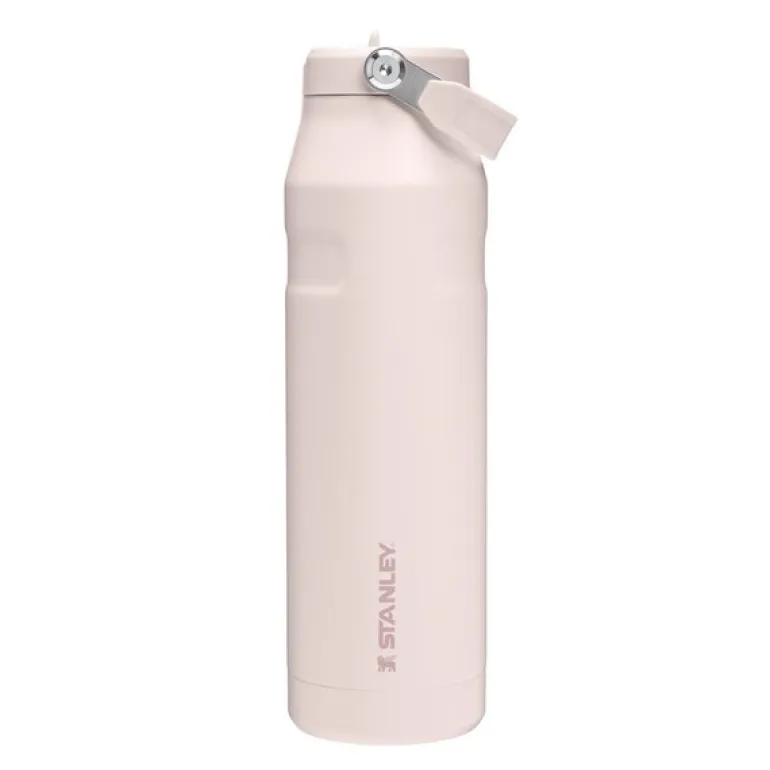 Iceflow flip straw tumbler termoflaske 1L rose quartz