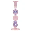 Illume lysestake 25 cm rosa/lilla