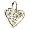 Istind ornament hjerte 12,5 cm gull