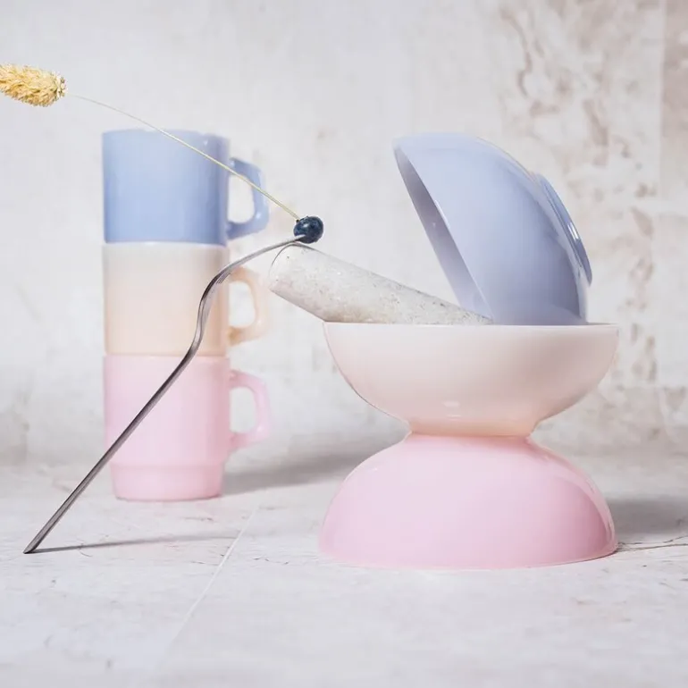Jade skål 40 cl lys rosa