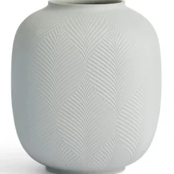 Jasper Folia rund vase 22,5 cm duegrå
