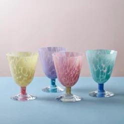 Jubalong vinglass 26 cl turkis/lilla