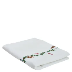 Juleduk med broderte motiver 340x140 cm