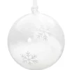 Julekule m/små stjerner 12 cm sølv