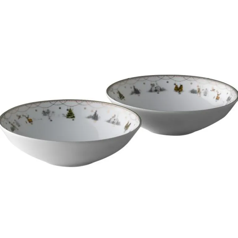 Julemorgen story dyp tallerken 2 stk 16 cm multi