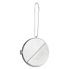 Julepynt medaljong m/fotoramme 7x7 cm i våre hjerter sølv