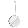 Julepynt medaljong m/fotoramme 7x7 cm morfar sølv