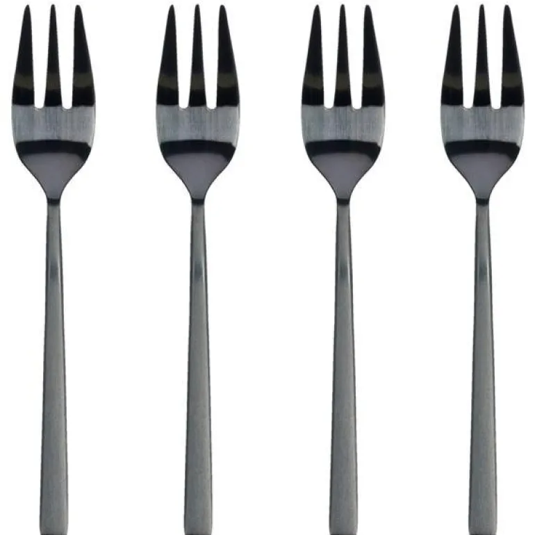Kakegaffel 14,4 cm 4 stk svart