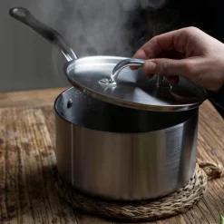 Kasserolle med lokk 1,5L rustfritt stål