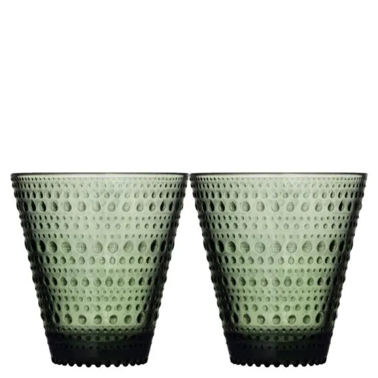 Kastehelmi glass 30 cl 2 stk furugrønn