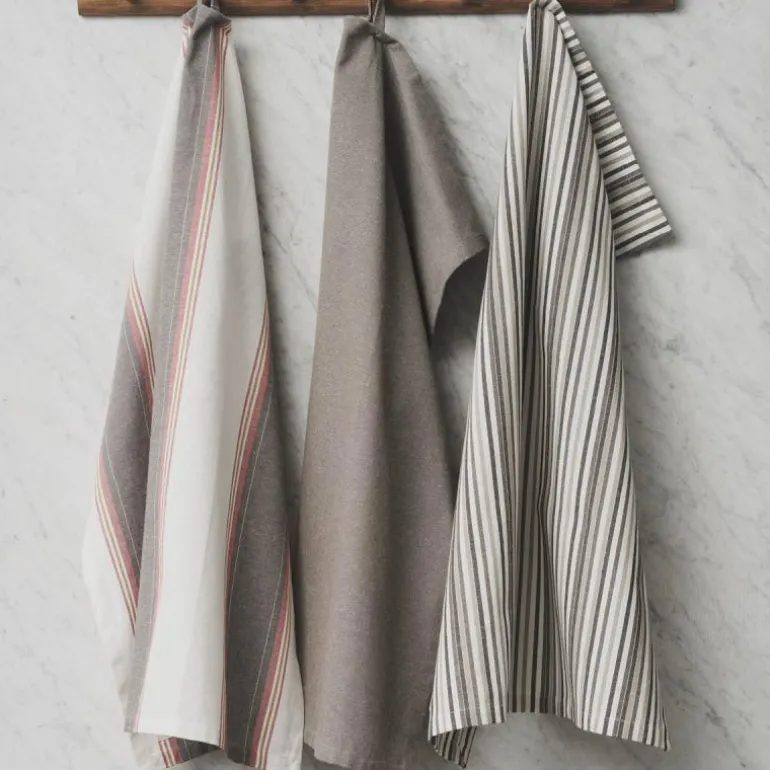 Kjøkkenhåndkle 56x72 small stripes hvit