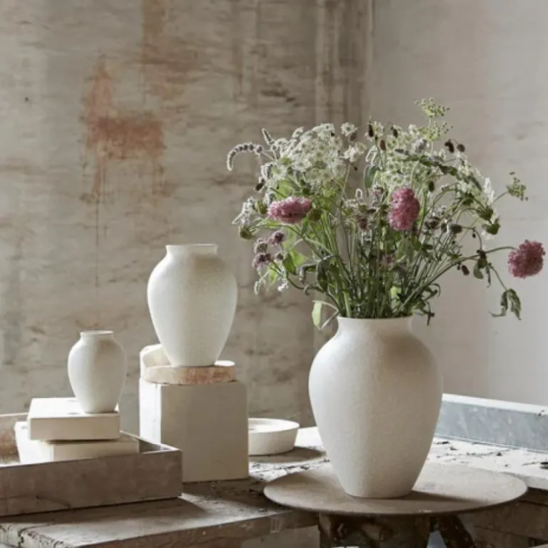 Knabstrup vase 12,5 cm hvit